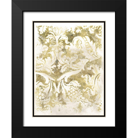 Ancient Tile II Black Modern Wood Framed Art Print with Double Matting by Vess, June Erica