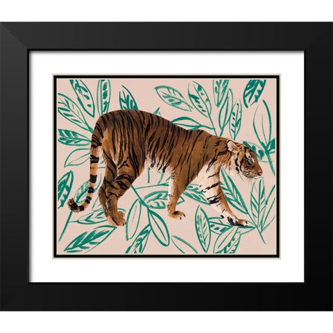 Tigre de Siberie I Black Modern Wood Framed Art Print with Double Matting by Wang, Melissa