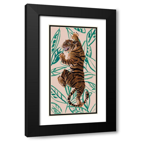 Tigre de Siberie IV Black Modern Wood Framed Art Print with Double Matting by Wang, Melissa