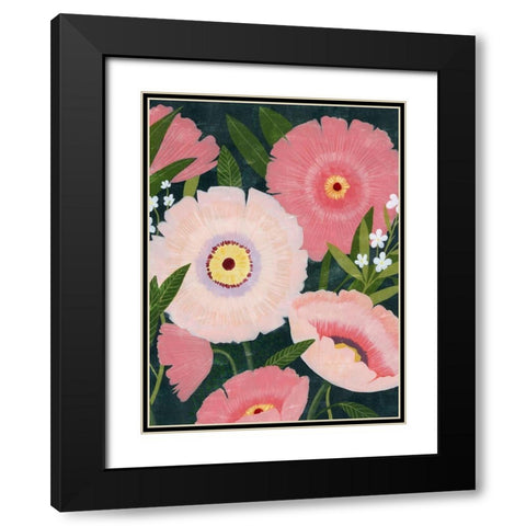 Nighttime Blooms II Black Modern Wood Framed Art Print with Double Matting by Popp, Grace