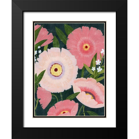 Nighttime Blooms II Black Modern Wood Framed Art Print with Double Matting by Popp, Grace