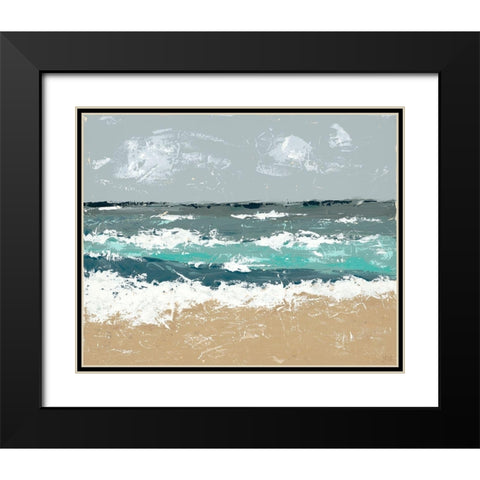 The Breakers II Black Modern Wood Framed Art Print with Double Matting by Reynolds, Jade