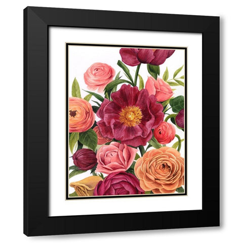 Balmy Blooms II Black Modern Wood Framed Art Print with Double Matting by Popp, Grace
