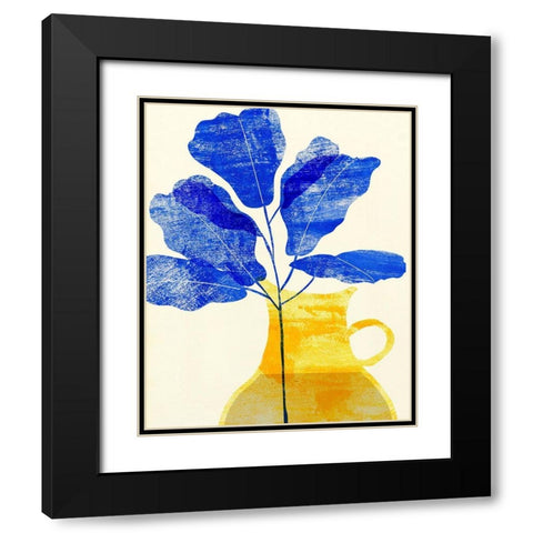 Florero Amarillo II Black Modern Wood Framed Art Print with Double Matting by Wang, Melissa