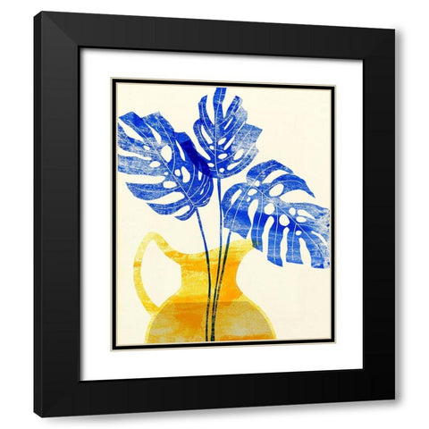 Florero Amarillo III Black Modern Wood Framed Art Print with Double Matting by Wang, Melissa