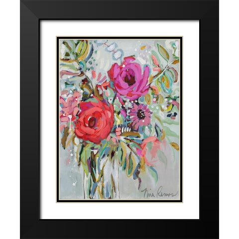 Blooming in Sunshine I Black Modern Wood Framed Art Print with Double Matting by Ramos, Nina