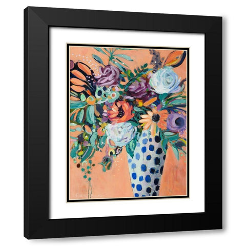 Blooming in Sunshine II Black Modern Wood Framed Art Print with Double Matting by Ramos, Nina