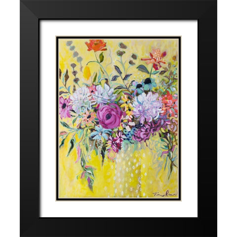 Blooming in Sunshine III Black Modern Wood Framed Art Print with Double Matting by Ramos, Nina