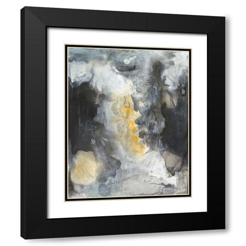 Iris Abstract II Black Modern Wood Framed Art Print with Double Matting by Combs, Joyce