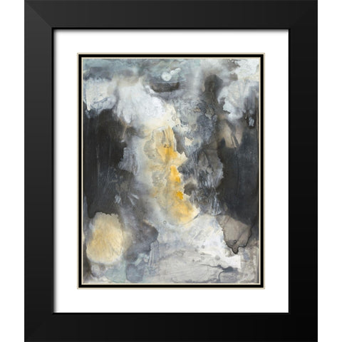 Iris Abstract II Black Modern Wood Framed Art Print with Double Matting by Combs, Joyce
