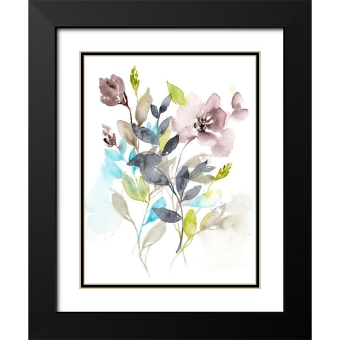 Flowers in the Mix II Black Modern Wood Framed Art Print with Double Matting by Goldberger, Jennifer