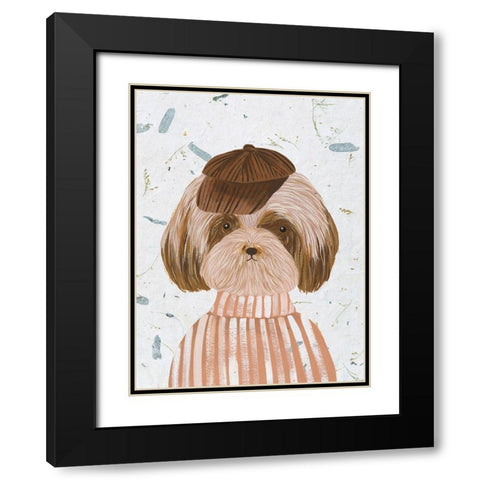 Hip Dog II Black Modern Wood Framed Art Print with Double Matting by Wang, Melissa