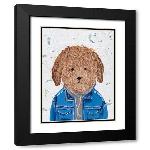 Hip Dog III Black Modern Wood Framed Art Print with Double Matting by Wang, Melissa