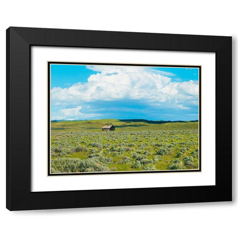 Barn Scene I Black Modern Wood Framed Art Print with Double Matting by McLoughlin, James