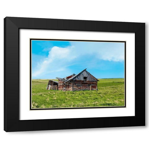 Barn Scene II Black Modern Wood Framed Art Print with Double Matting by McLoughlin, James