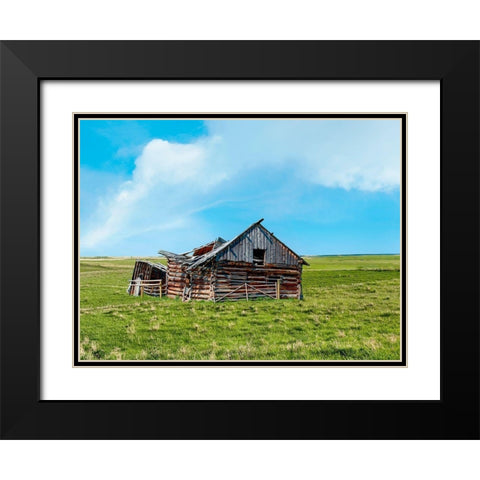 Barn Scene II Black Modern Wood Framed Art Print with Double Matting by McLoughlin, James