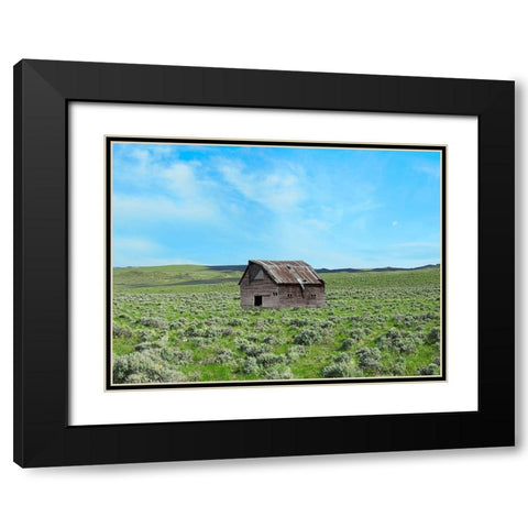 Barn Scene III Black Modern Wood Framed Art Print with Double Matting by McLoughlin, James