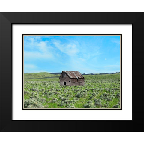 Barn Scene III Black Modern Wood Framed Art Print with Double Matting by McLoughlin, James