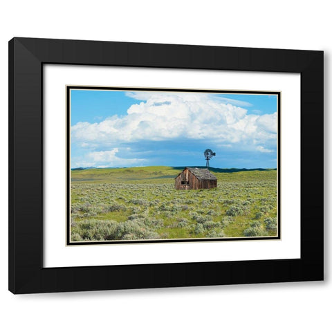 Barn Scene IV Black Modern Wood Framed Art Print with Double Matting by McLoughlin, James
