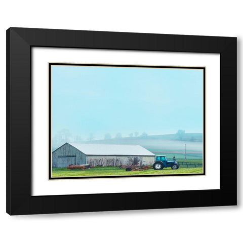 Barn Scene VII Black Modern Wood Framed Art Print with Double Matting by McLoughlin, James