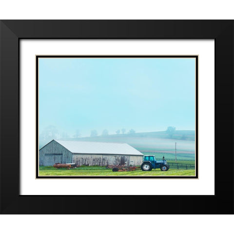 Barn Scene VII Black Modern Wood Framed Art Print with Double Matting by McLoughlin, James