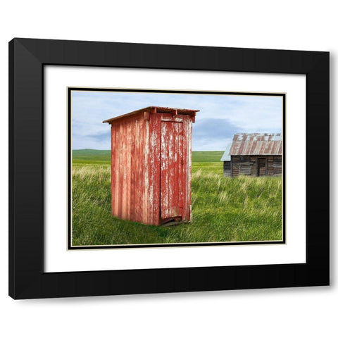 Barn Scene XIII Black Modern Wood Framed Art Print with Double Matting by McLoughlin, James