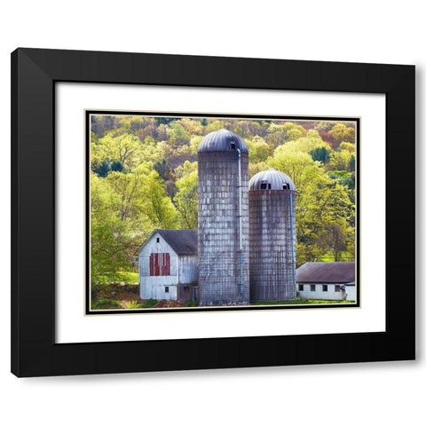 Barn Scene XV Black Modern Wood Framed Art Print with Double Matting by McLoughlin, James