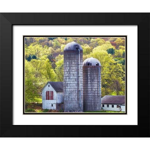 Barn Scene XV Black Modern Wood Framed Art Print with Double Matting by McLoughlin, James