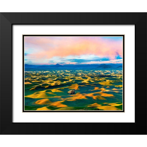 Farmscape Photo II Black Modern Wood Framed Art Print with Double Matting by McLoughlin, James