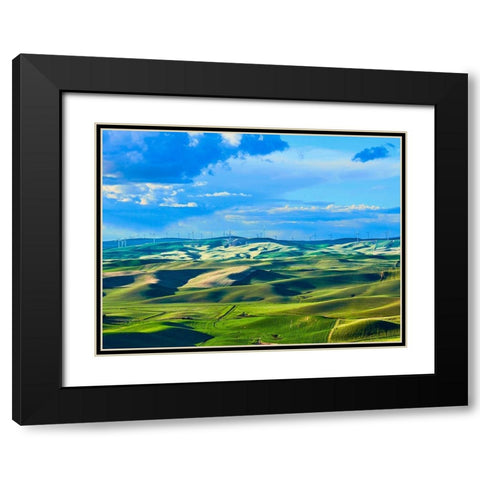Farmscape Photo VI Black Modern Wood Framed Art Print with Double Matting by McLoughlin, James