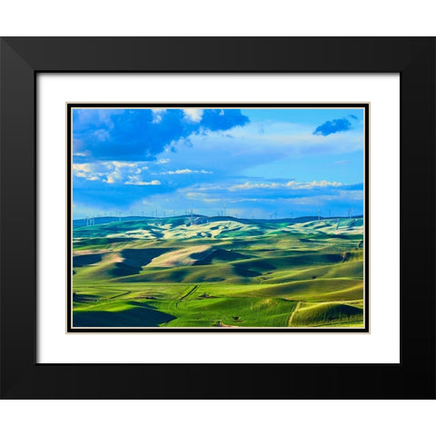 Farmscape Photo VI Black Modern Wood Framed Art Print with Double Matting by McLoughlin, James