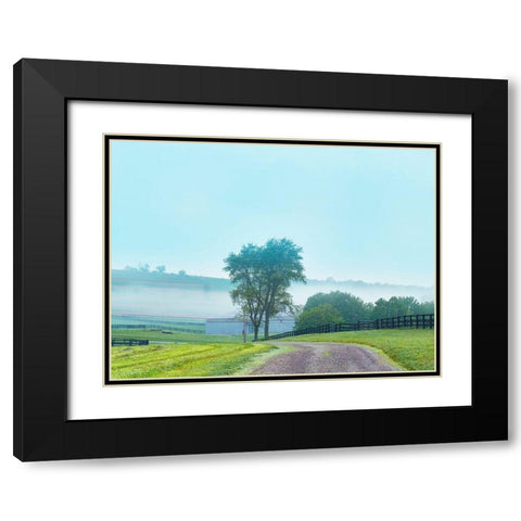 Farmscape Photo VII Black Modern Wood Framed Art Print with Double Matting by McLoughlin, James