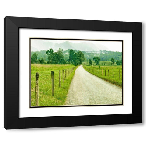 Country Road Photo I Black Modern Wood Framed Art Print with Double Matting by McLoughlin, James