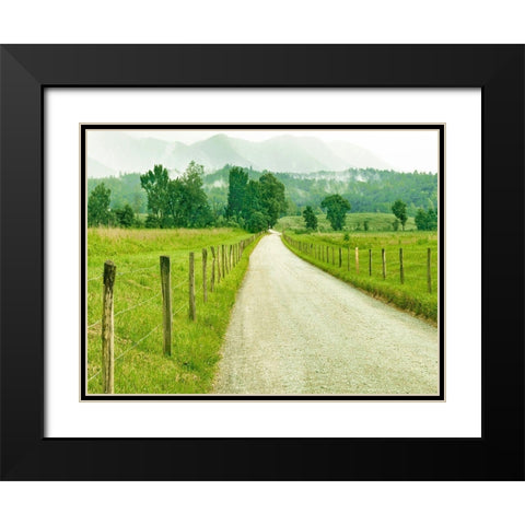 Country Road Photo I Black Modern Wood Framed Art Print with Double Matting by McLoughlin, James