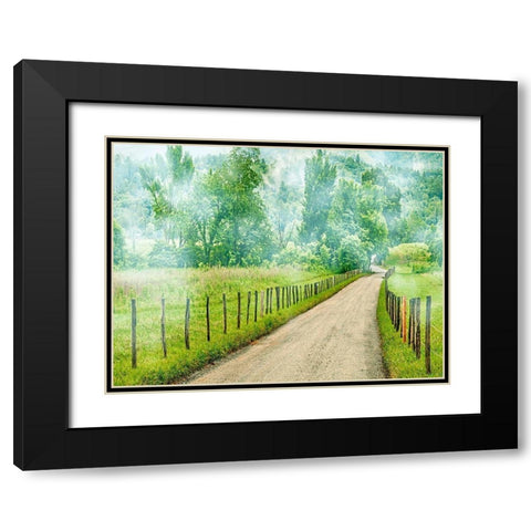 Country Road Photo II Black Modern Wood Framed Art Print with Double Matting by McLoughlin, James