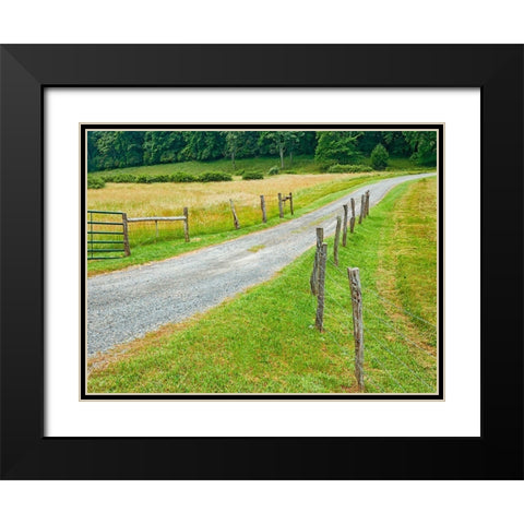 Country Road Photo III Black Modern Wood Framed Art Print with Double Matting by McLoughlin, James