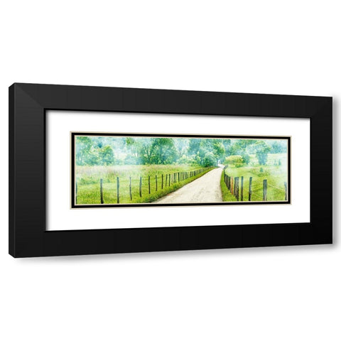 Country Road Panorama II Black Modern Wood Framed Art Print with Double Matting by McLoughlin, James