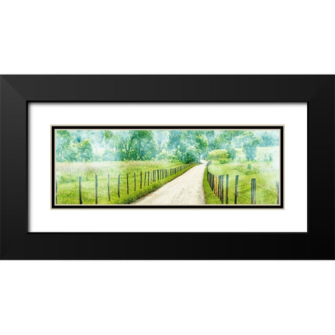 Country Road Panorama II Black Modern Wood Framed Art Print with Double Matting by McLoughlin, James
