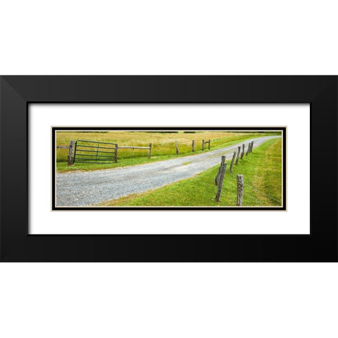 Country Road Panorama III Black Modern Wood Framed Art Print with Double Matting by McLoughlin, James