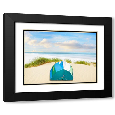 Beachscape Photo III Black Modern Wood Framed Art Print with Double Matting by McLoughlin, James