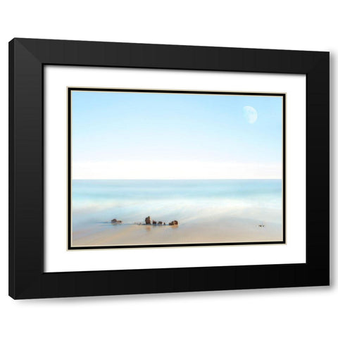 Beachscape Photo V Black Modern Wood Framed Art Print with Double Matting by McLoughlin, James
