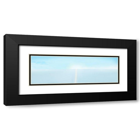 Beachscape Panorama IV Black Modern Wood Framed Art Print with Double Matting by McLoughlin, James