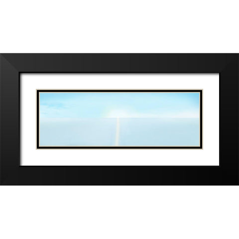 Beachscape Panorama IV Black Modern Wood Framed Art Print with Double Matting by McLoughlin, James