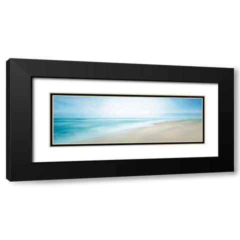 Beachscape Panorama VIII Black Modern Wood Framed Art Print with Double Matting by McLoughlin, James
