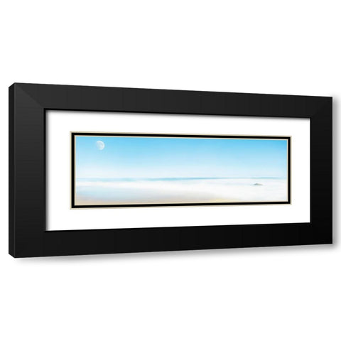 Beachscape Panorama X Black Modern Wood Framed Art Print with Double Matting by McLoughlin, James