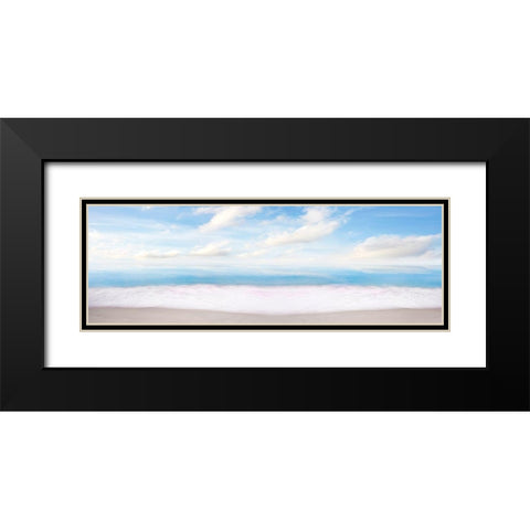 Beachscape Panorama XI Black Modern Wood Framed Art Print with Double Matting by McLoughlin, James