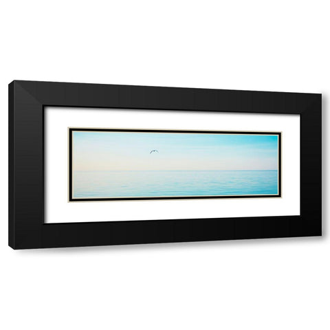 Beachscape Panorama XII Black Modern Wood Framed Art Print with Double Matting by McLoughlin, James