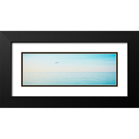 Beachscape Panorama XII Black Modern Wood Framed Art Print with Double Matting by McLoughlin, James