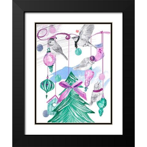 December Tree I Black Modern Wood Framed Art Print with Double Matting by Wang, Melissa