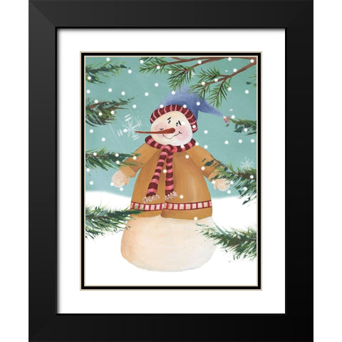 Snow is Falling II Black Modern Wood Framed Art Print with Double Matting by Moore, Regina